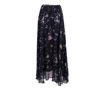 Deliverance-print chiffon maxi skirt - Blau