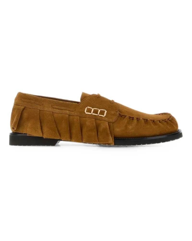 J.W.Anderson ruffled suede boat shoes - Braun Braun