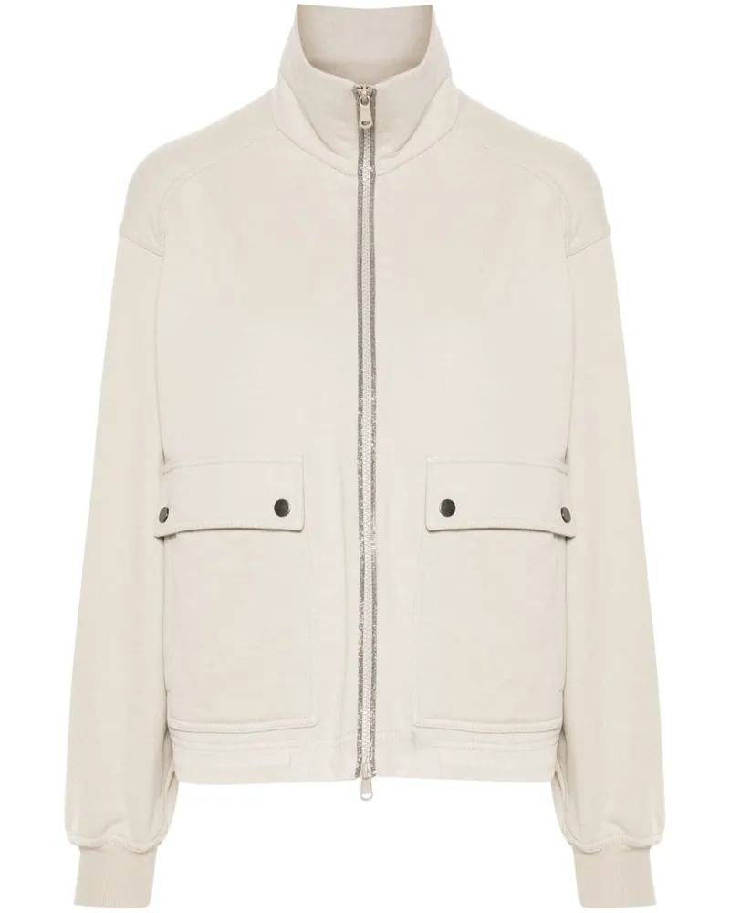 Brunello Cucinelli Sweatshirt mit Monili-Kette - Nude Nude