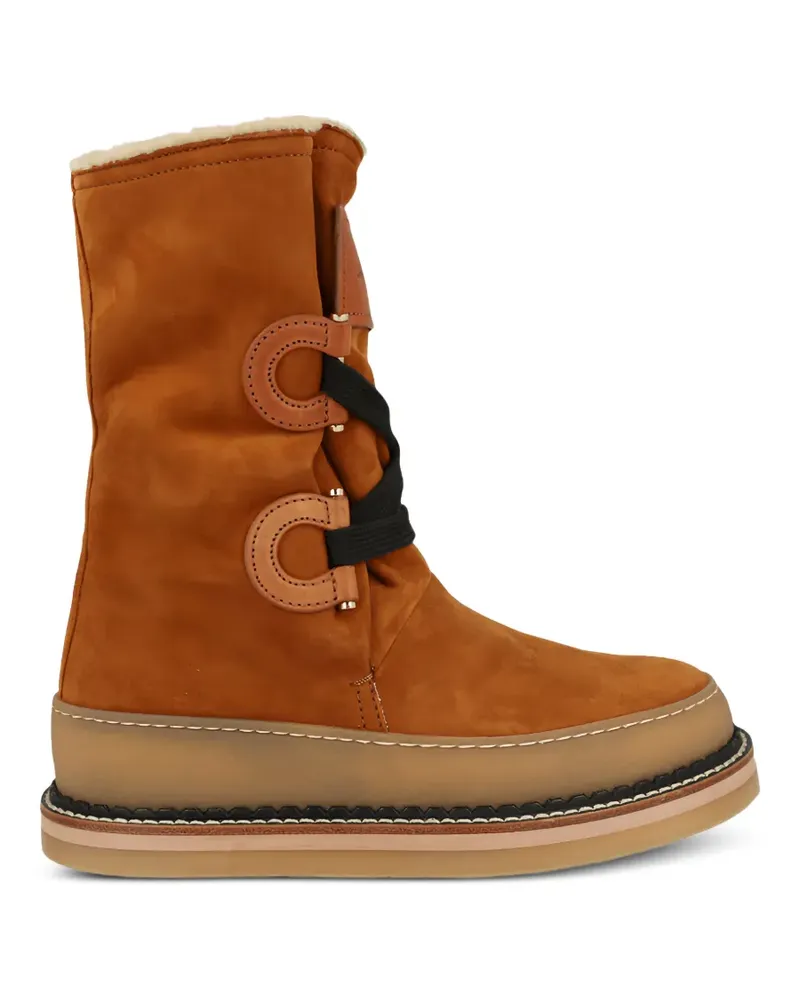 Ferragamo Stiefel aus Wildleder - Braun Braun