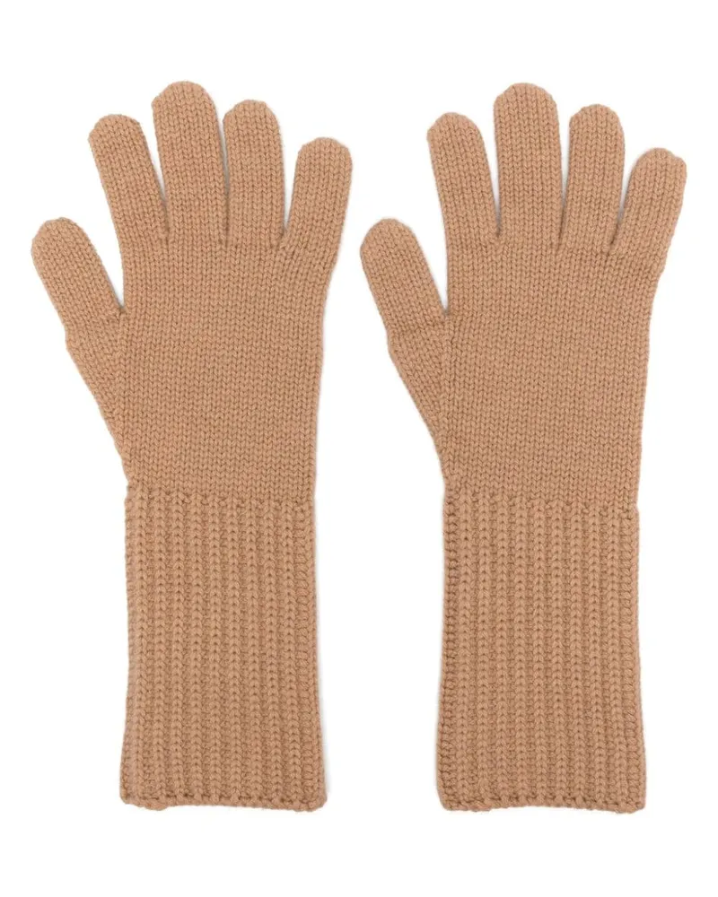 Fabiana Filippi Handschuhe aus geripptem Strick - Braun Braun