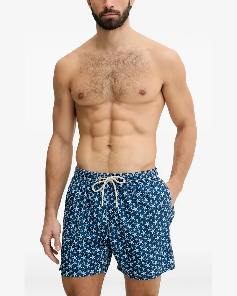 MC2 Saint Barth starfish-print drawstring swim shorts - Blau Blau