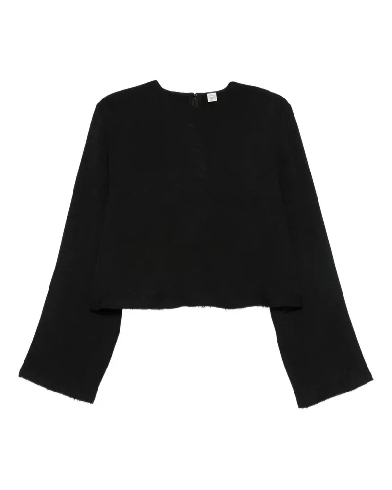 Totême Bluse mit offenem Saum - Schwarz Schwarz
