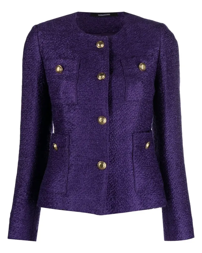 Tagliatore Tweed-Jacke mit Knöpfen - Violett Violett