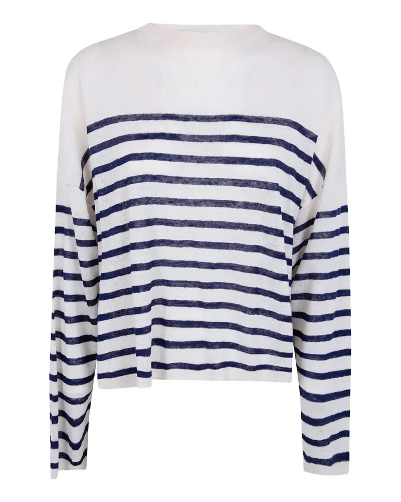 Majestic horizontal-stripe sweater - Weiß Weiß