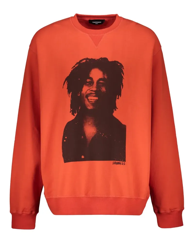 Dsquared2 Sweatshirt mit Foto-Print - Orange Orange