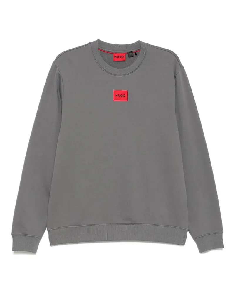 HUGO BOSS Pullover mit Logo-Patch - Grau Grau