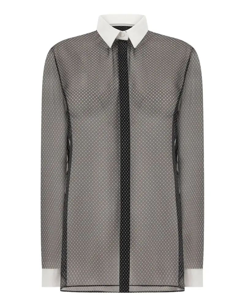 Tom Ford Losange Hemd aus Seidenchiffon - Schwarz Schwarz