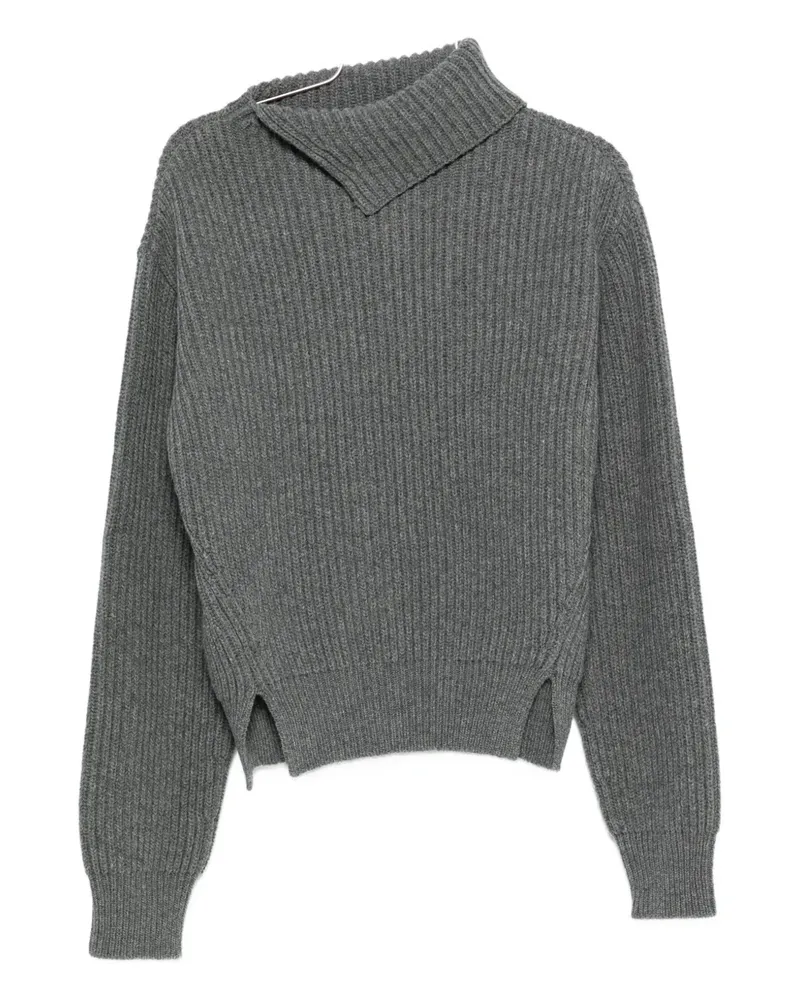 Jil Sander high-neck ribbed sweater - Grau Grau