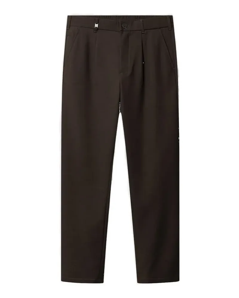 GABBA Napoli 19 Phin pleat-detail straight-leg trousers - Braun Braun