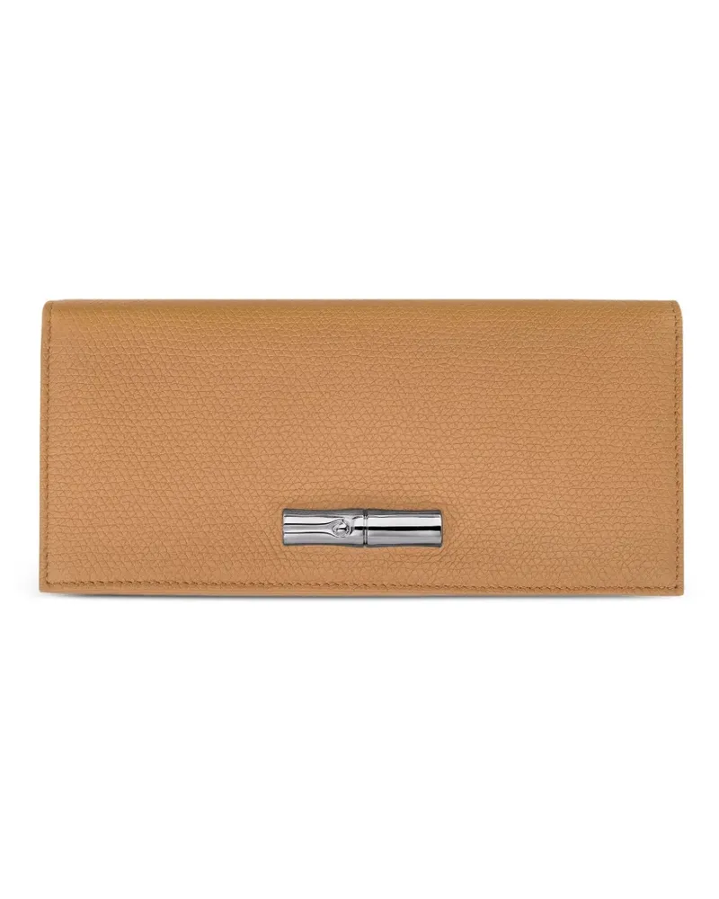 Longchamp Strukturiertes Roseau Portemonnaie - Braun Braun