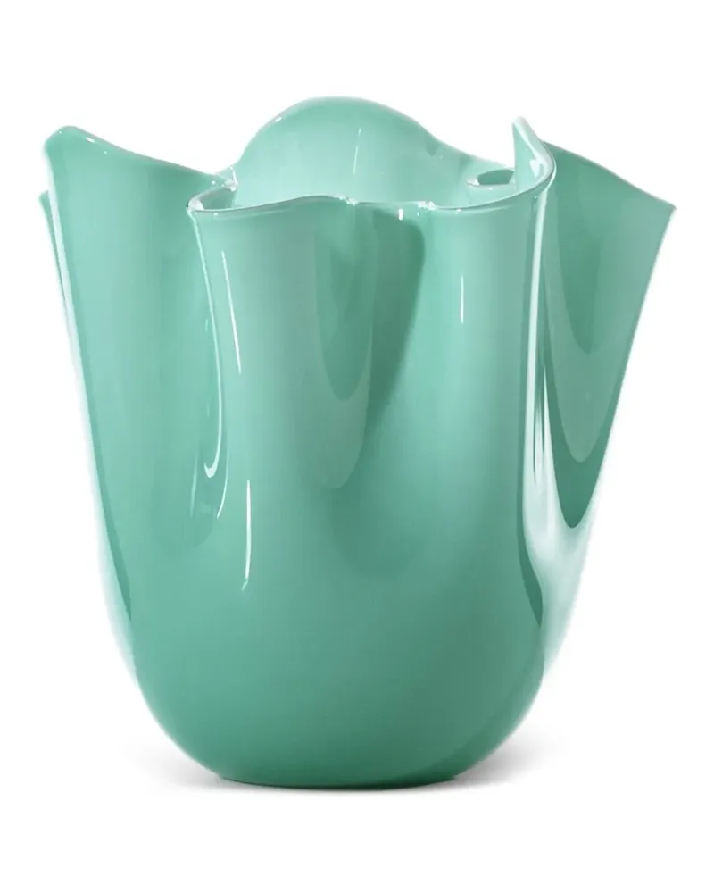 Venini Gerüschte Vase - Grün Grün