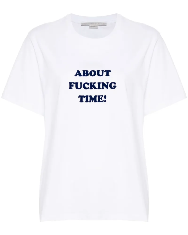 Stella McCartney T-Shirt mit beflocktem Motiv - Weiß Weiß