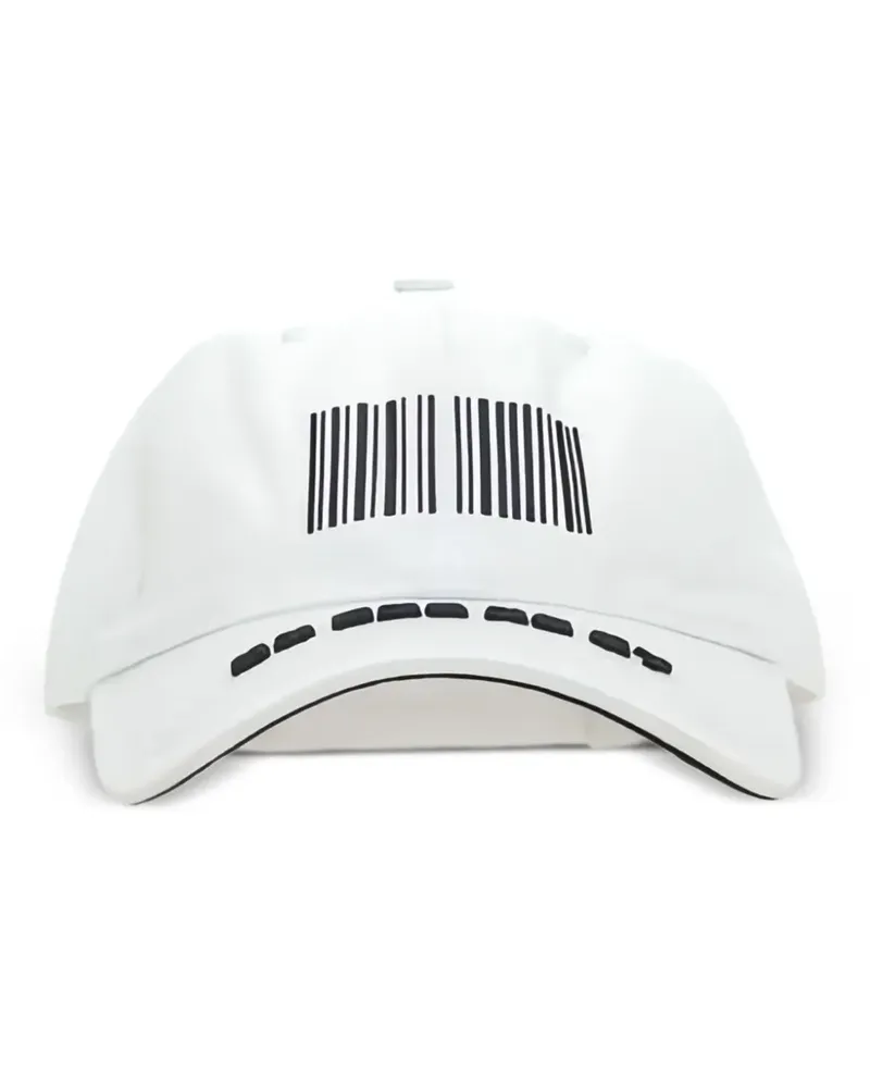 VETEMENTS Baseballkappe mit Barcode-Print - Weiß Weiß