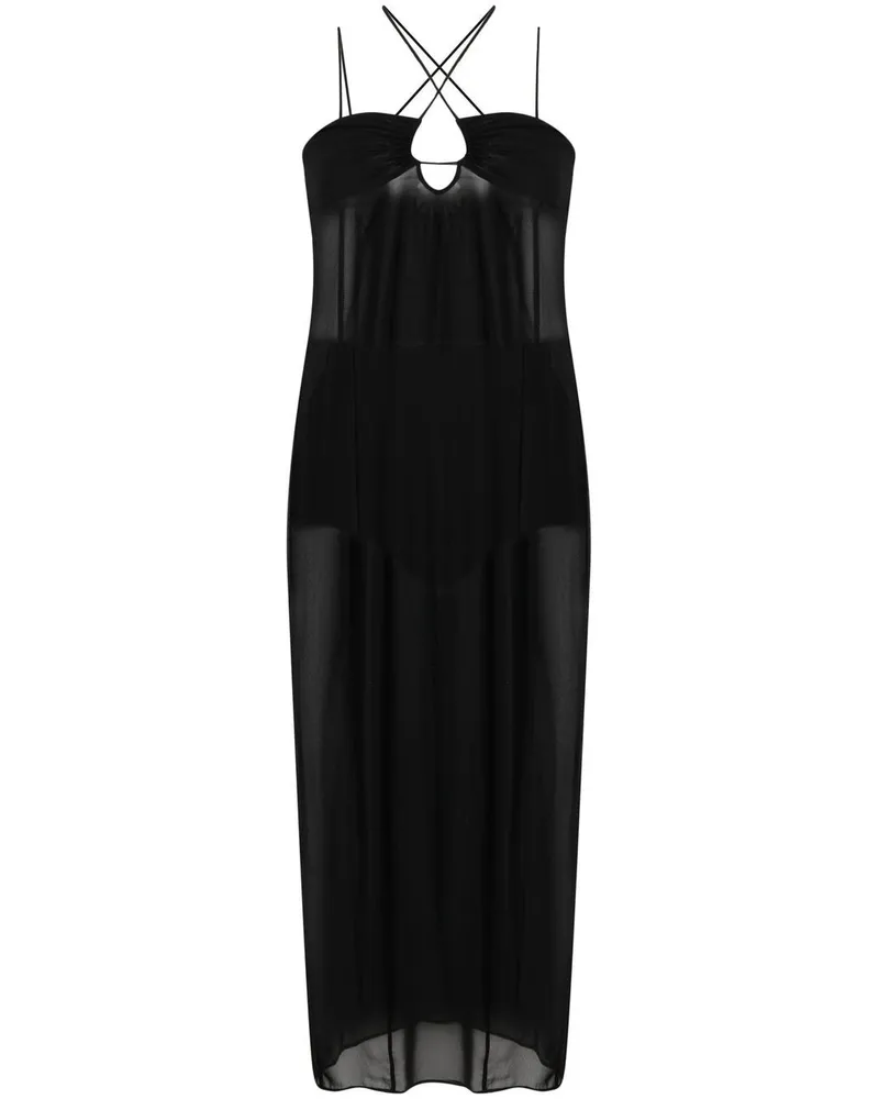 Patrizia Pepe Abito Midikleid - Schwarz Schwarz
