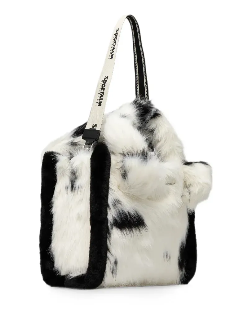 Sportalm faux-fur cow-print tote bag - Weiß Weiß
