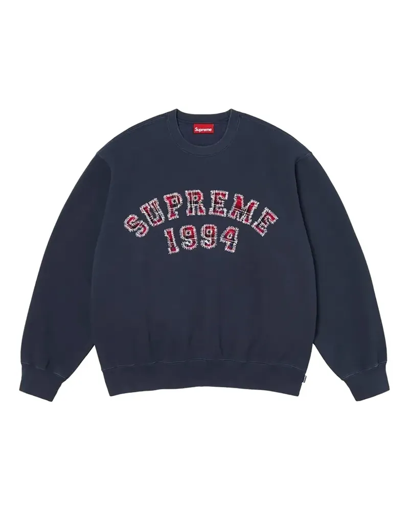 Supreme Being Plaid Arc crew neck sweater - Blau Blau