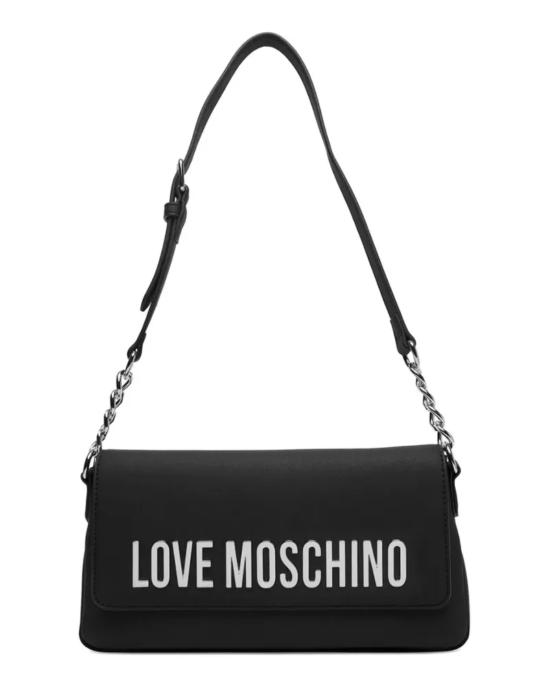 Moschino logo-detail shoulder bag - Schwarz Schwarz