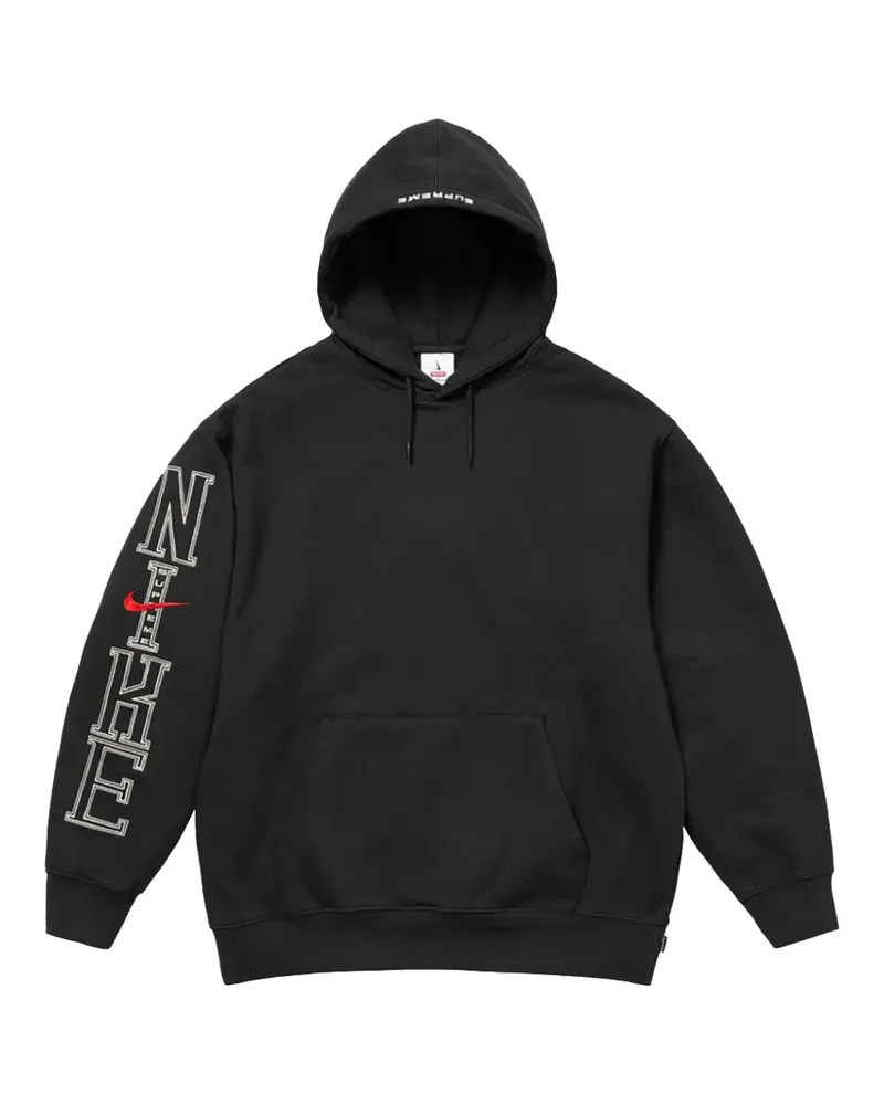 Supreme Being logo-embroidered hoodie - Schwarz Schwarz