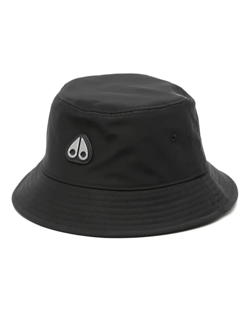 Moose Knuckles Fischerhut mit Logo - Schwarz Schwarz