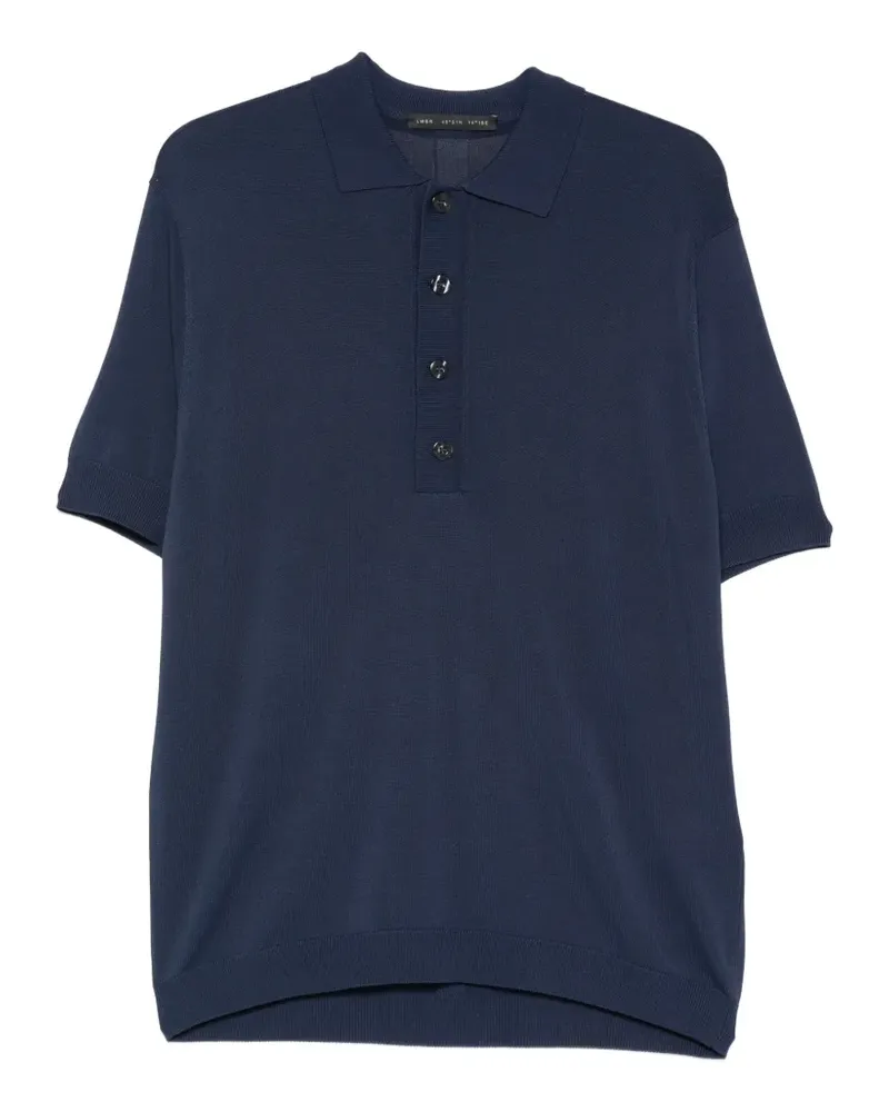 Low Brand Geknöpftes Poloshirt - Blau Blau
