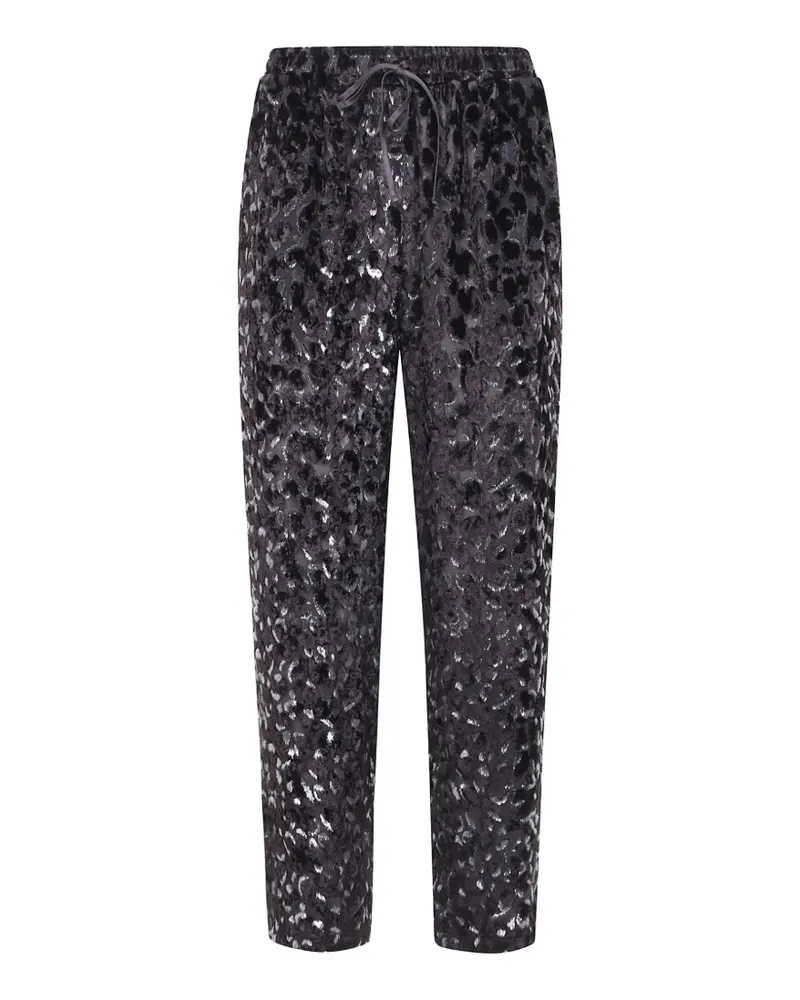 Pierre-Louis Mascia Samthose mit Leopardenmuster - Braun Braun