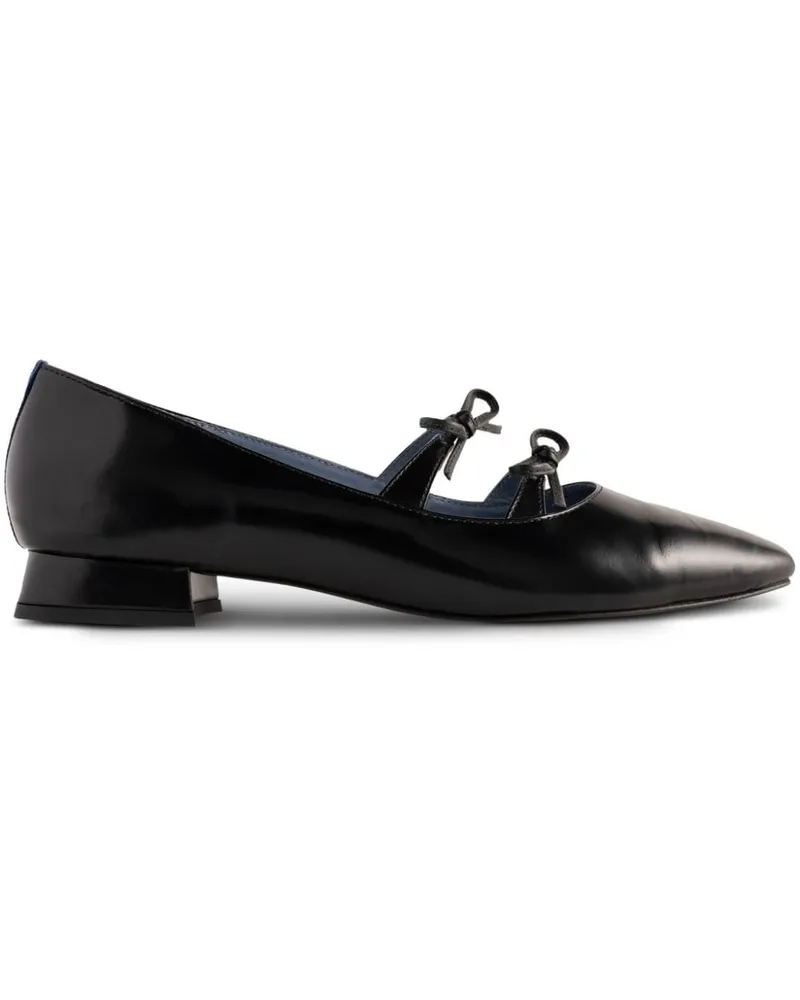 Blue Bird Ballerinas mit Schleife - Schwarz Schwarz