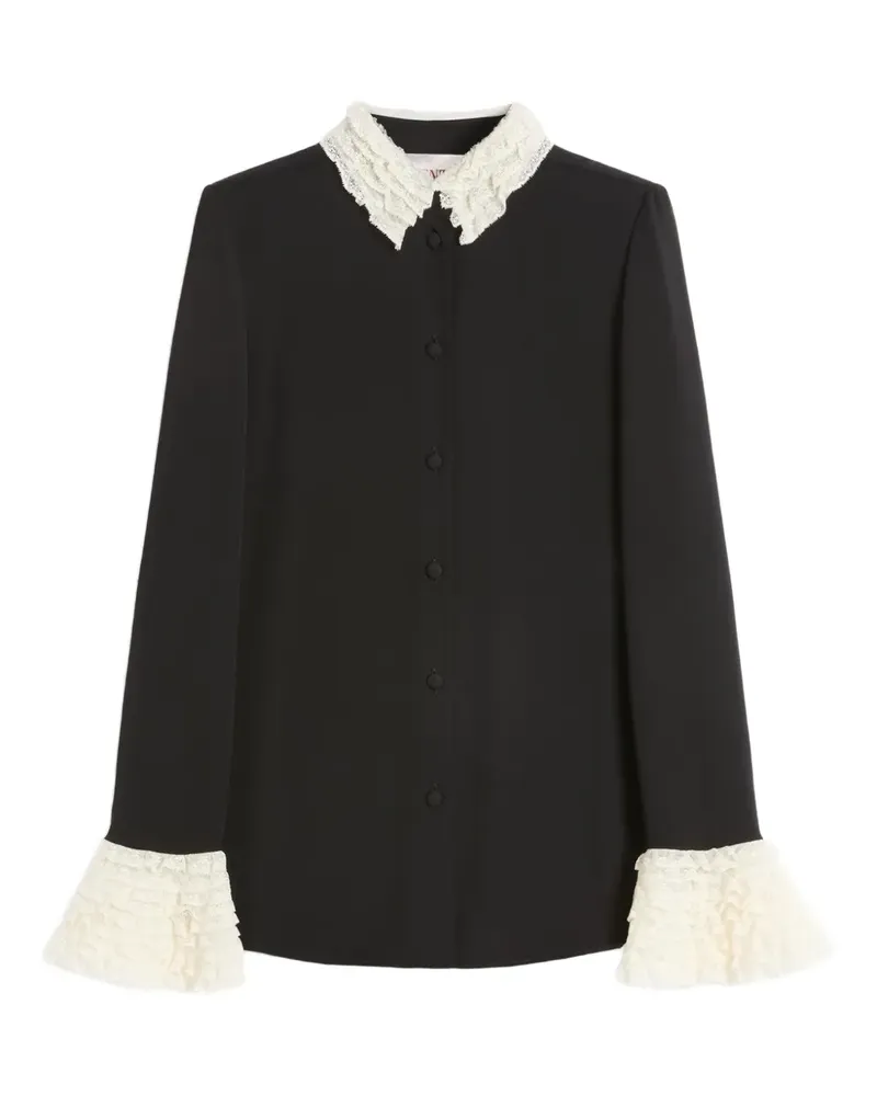 Valentino Garavani Georgette-Bluse - Schwarz Schwarz