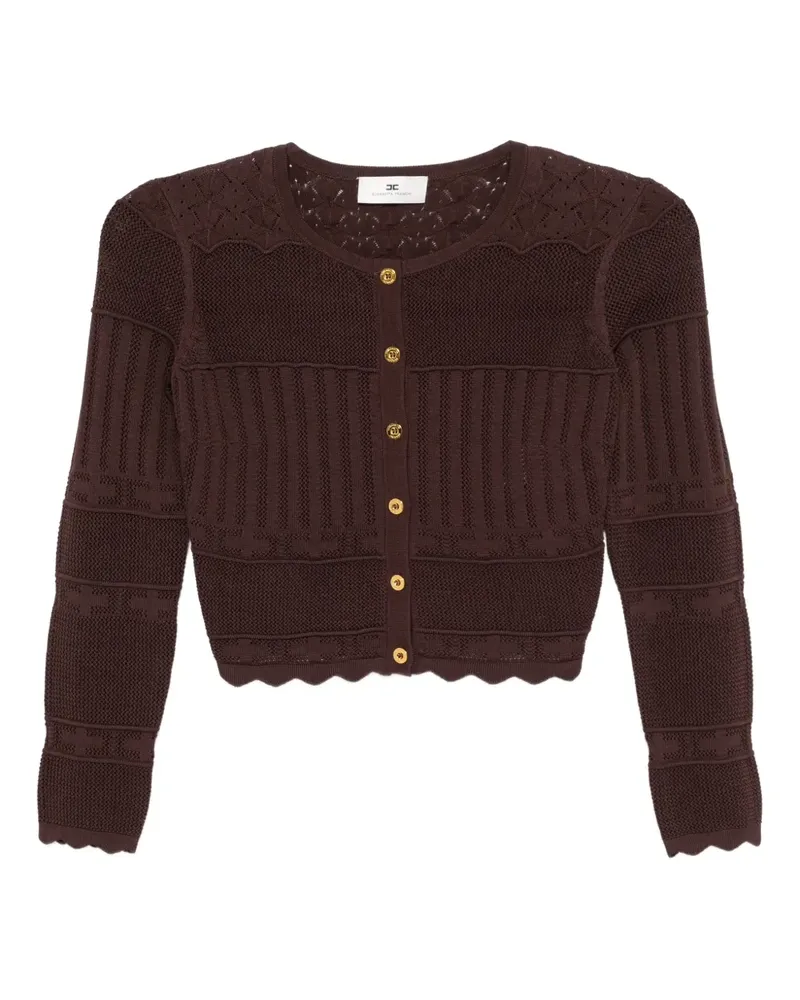 Elisabetta Franchi Cardigan mit Lochstickerei - Braun Braun