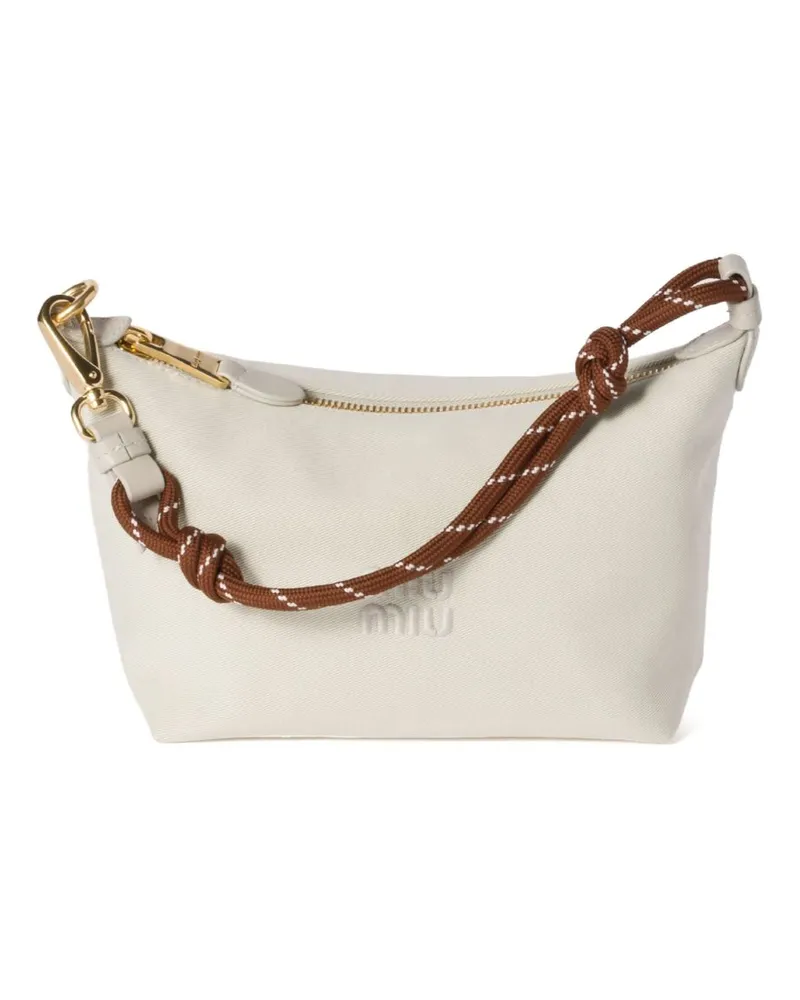 Miu Miu Mini-Tasche aus Gabardine - Weiß Weiß