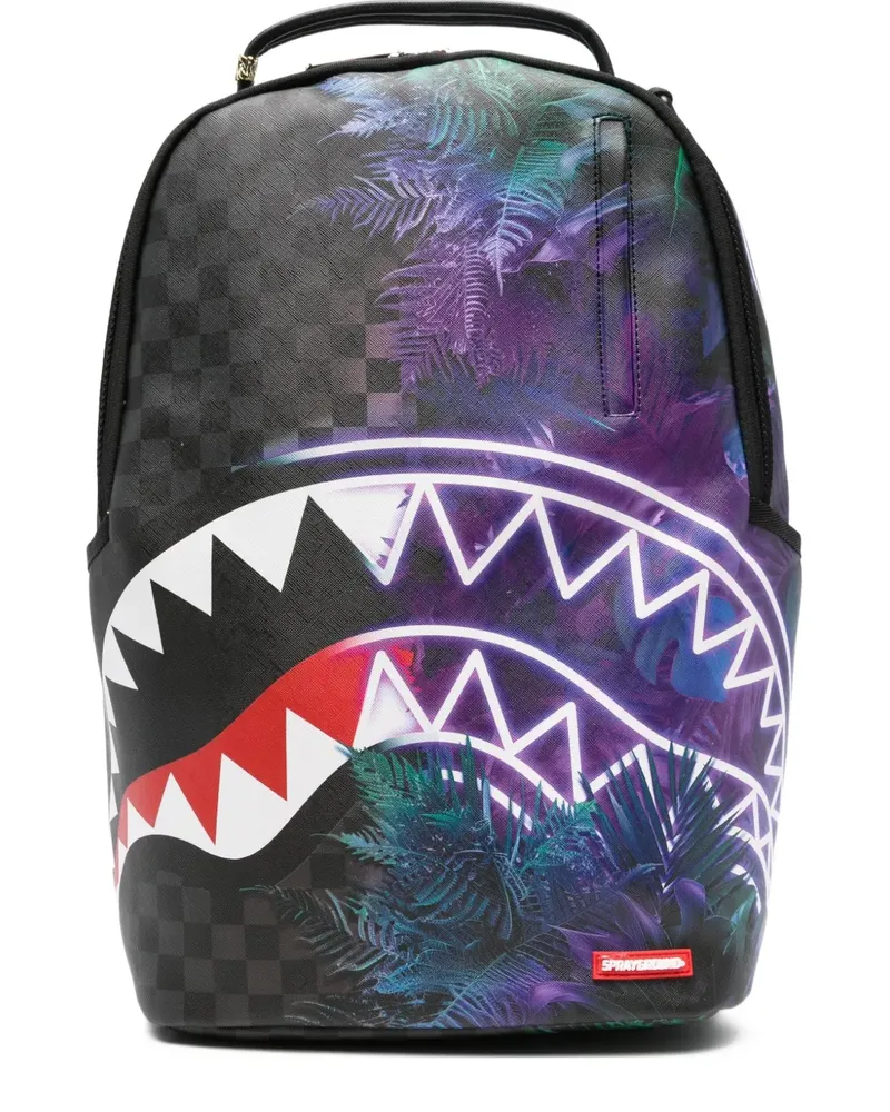 Sprayground Treehouse Party DLXSV Rucksack mit tropischem Print - Schwarz Schwarz