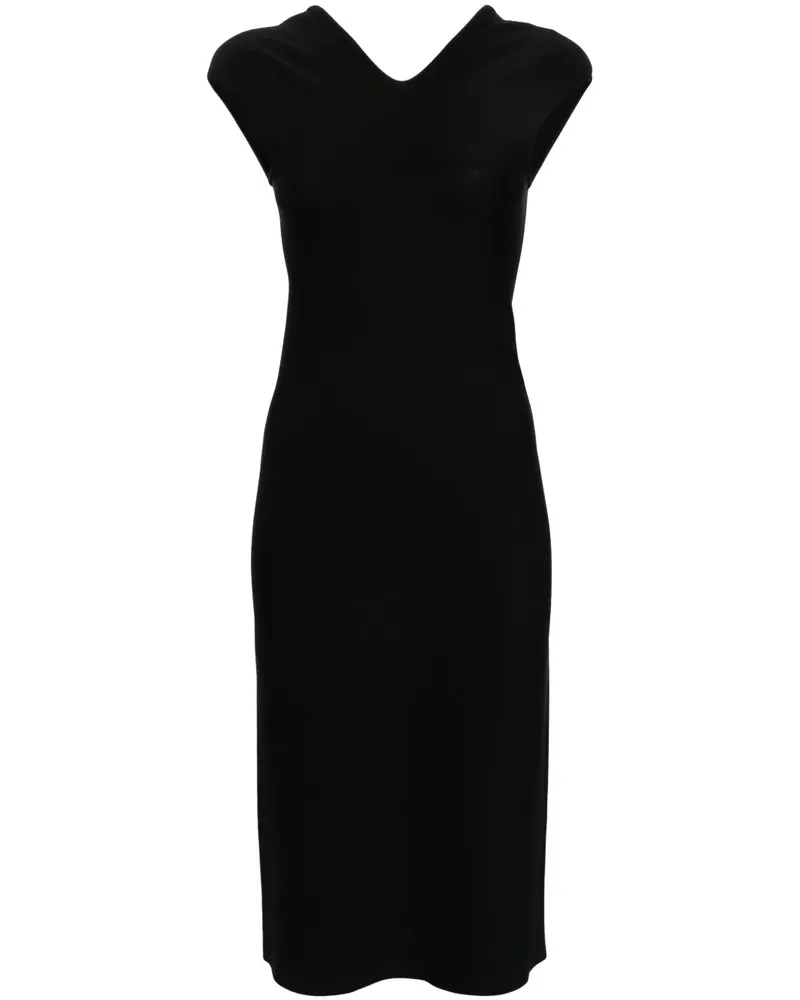 MRZ Midikleid mit U-Ausschnitt - Schwarz Schwarz