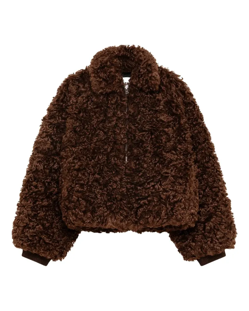 MSGM Jacke mit Reißverschluss - Braun Braun