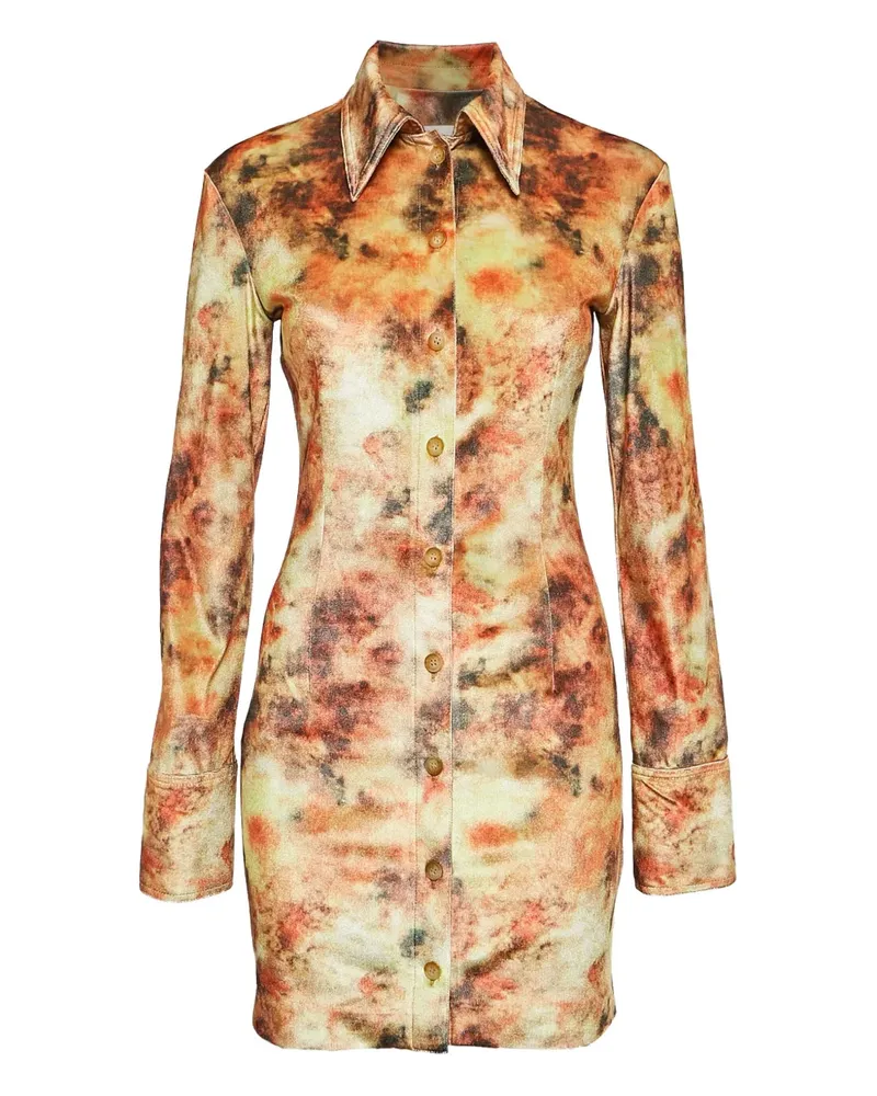 Nanushka Kleid mit Print - Orange Orange