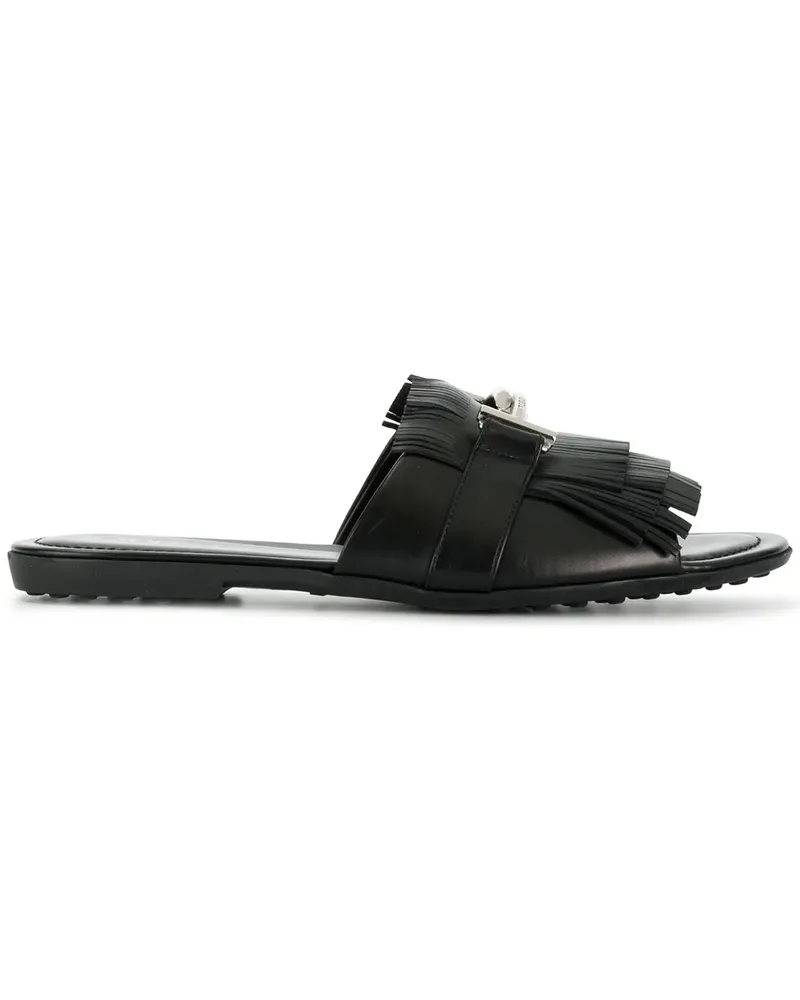 TOD'S Pantoletten aus Leder - Schwarz Schwarz