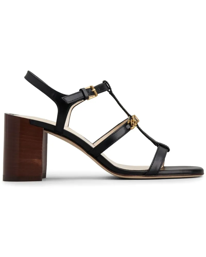 TOD'S Sandalen mit Logo-Schild - Schwarz Schwarz