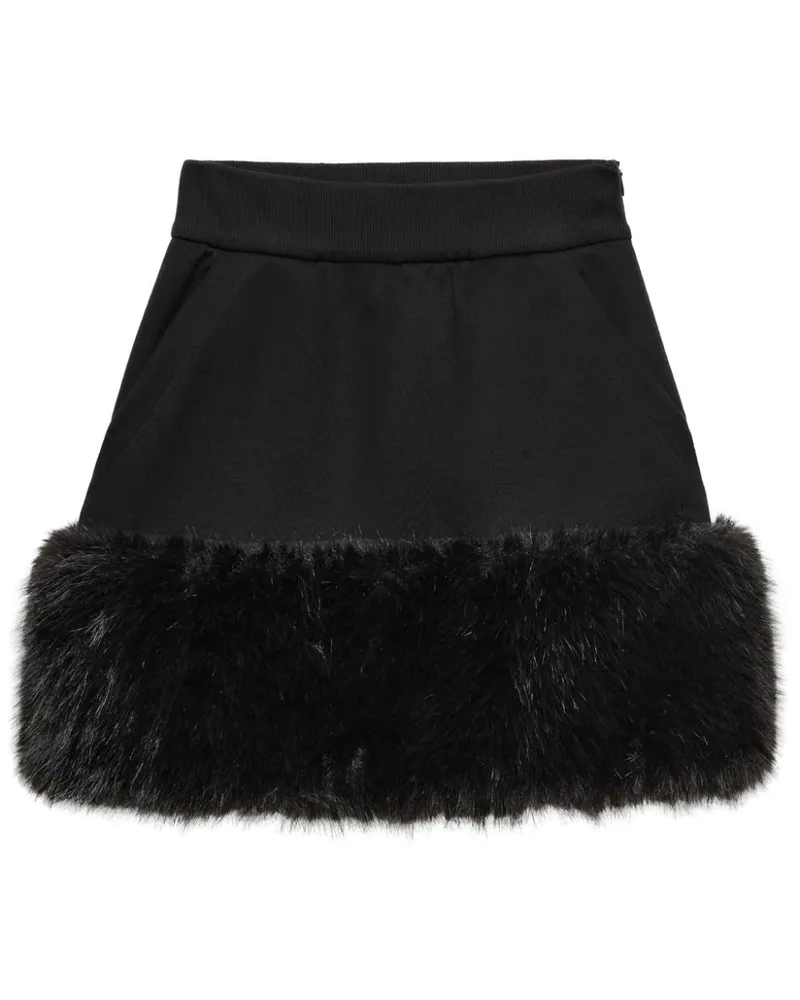 Prada Minirock in A-Linie - Schwarz Schwarz