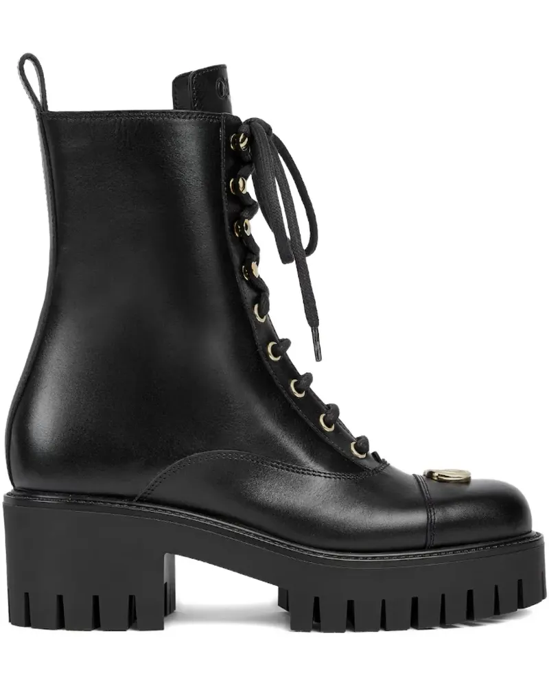 Gucci Schnürstiefel 60mm - Schwarz Schwarz