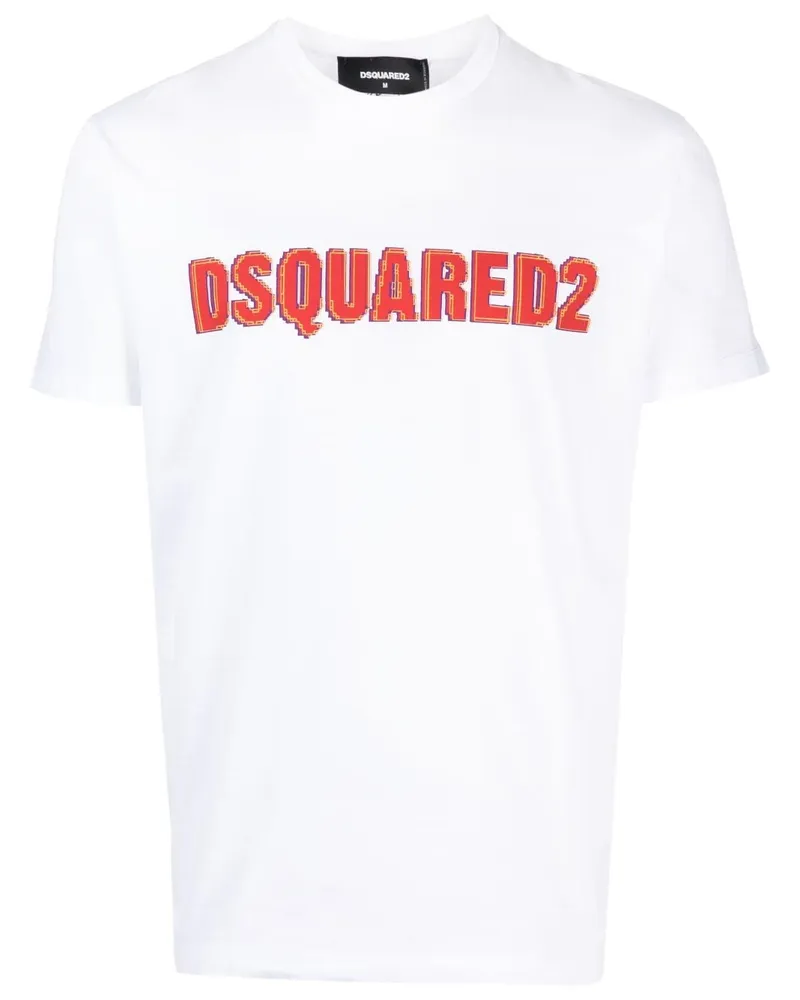 Dsquared2 T-Shirt mit Logo-Print - Weiß Weiß