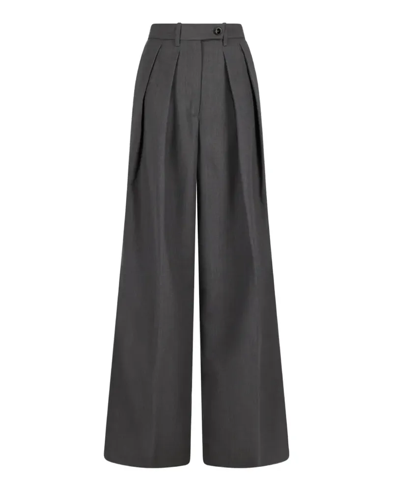 nine:inthe:morning pleated wide-leg trousers - Grau Grau