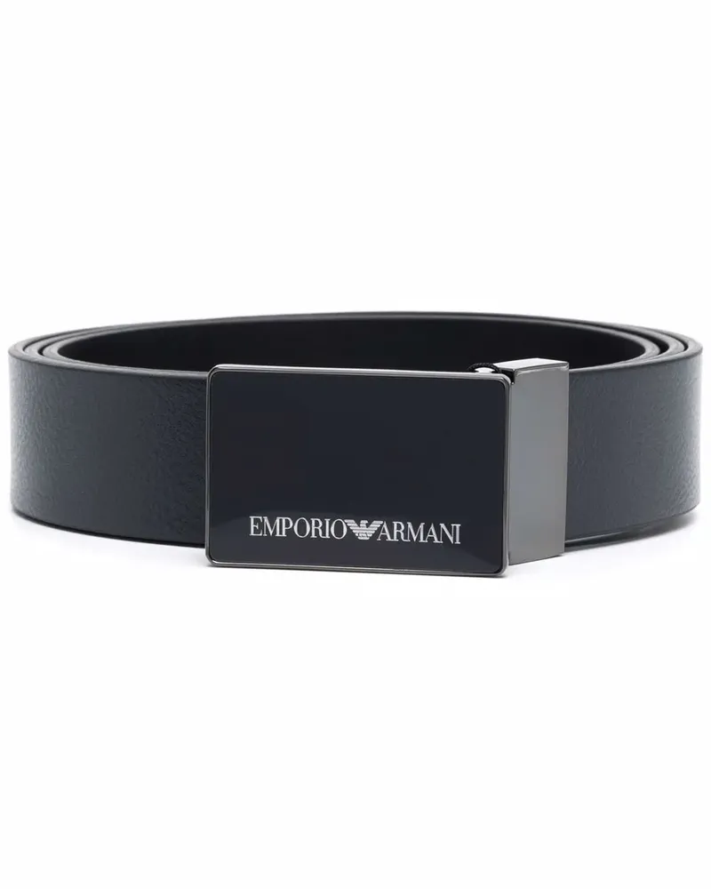 Emporio Armani Gürtel mit Logo-Schnalle - Blau Blau