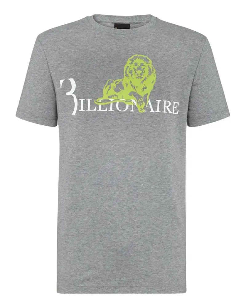Billionaire T-Shirt mit Löwen-Print - Grau Grau