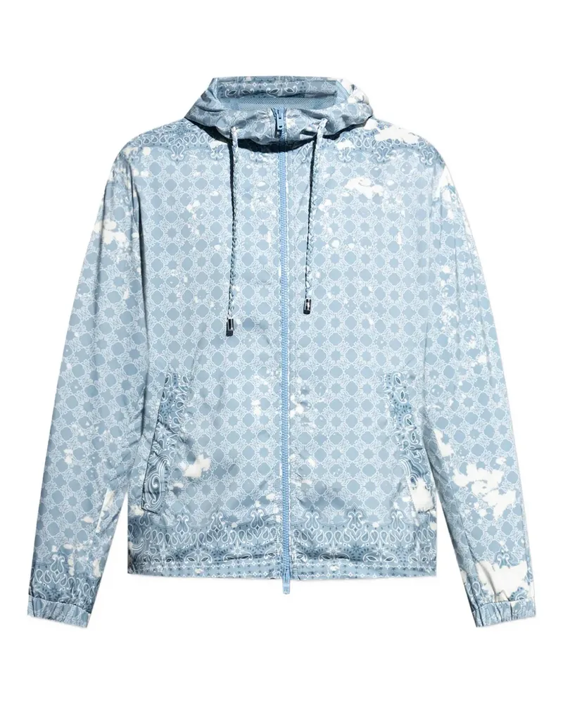 Amiri Kapuzenjacke mit Paisley-Print - Blau Blau