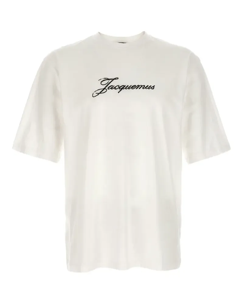 Jacquemus T-Shirt mit Logo-Print - Weiß Weiß