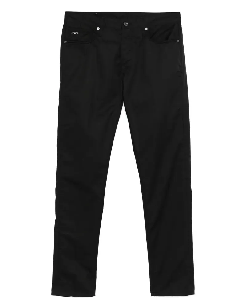 Emporio Armani Hose mit schmalem Schnitt - Schwarz Schwarz