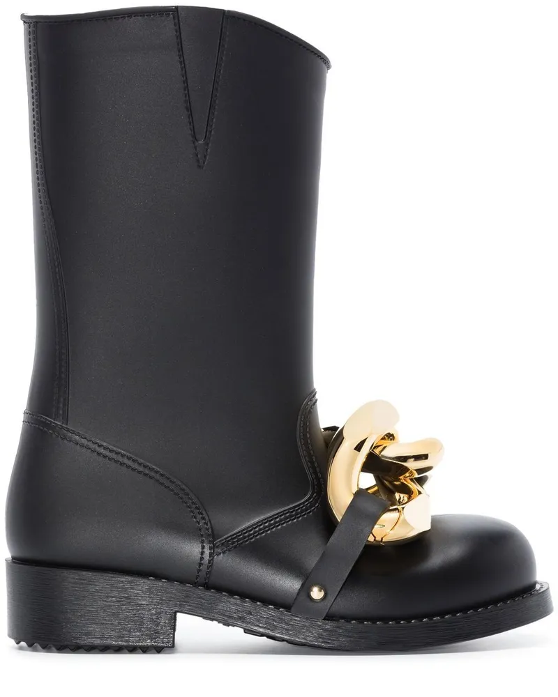 J.W.Anderson Hight Chain Gummistiefel - Schwarz Schwarz