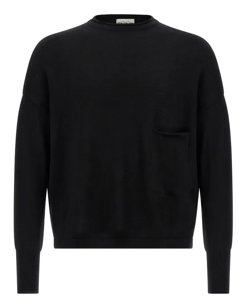 MA'RY'YA Pullover mit Tasche - Schwarz Schwarz