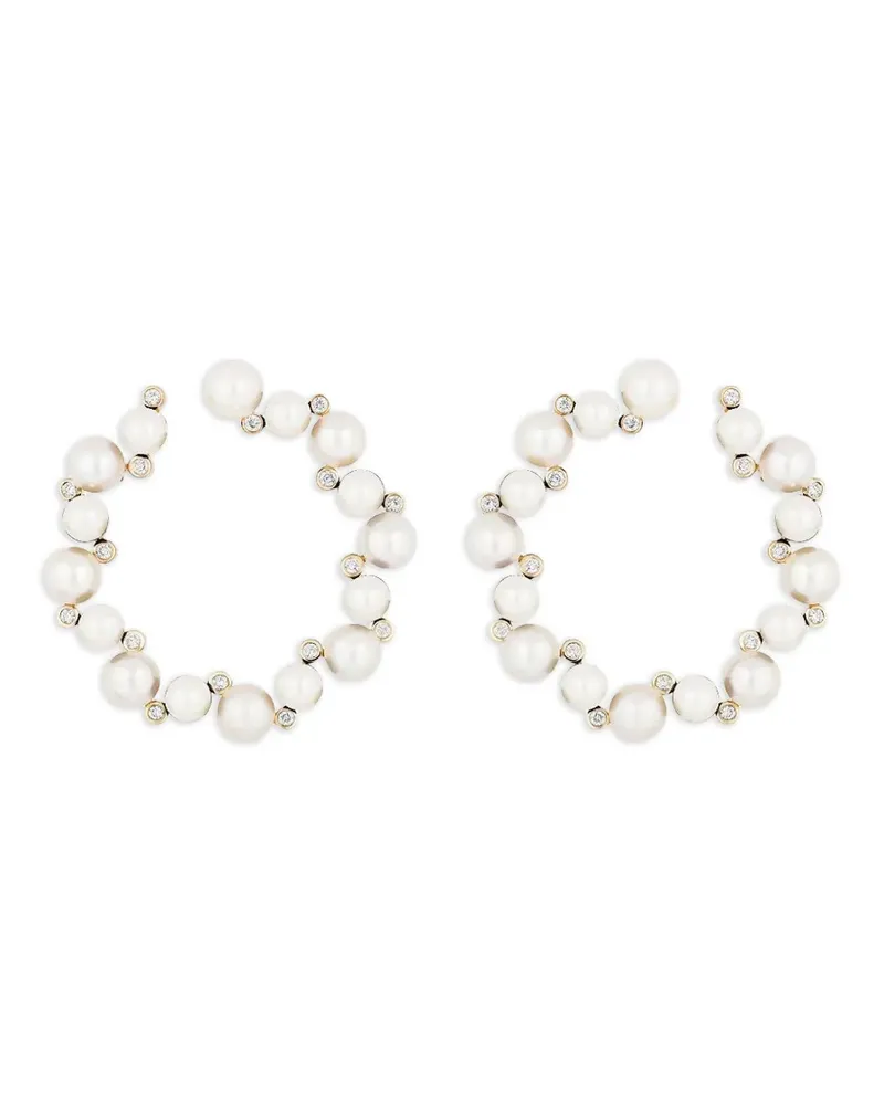 Mason and Books Scattered Love hoop earrings - Gold Gold