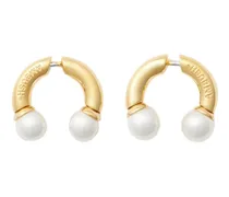Barbell Ohrringe mit Perlen