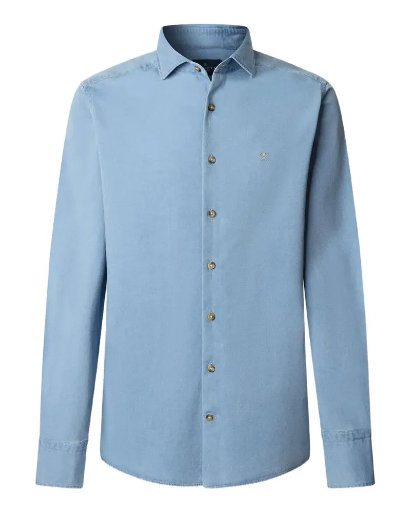 Hackett embroidered logo shirt - Blau Blau